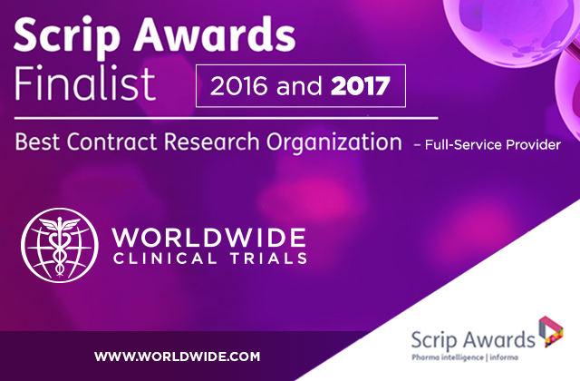 Best Contract Research Organization – Full Service Provider, Scrip Awards finalist