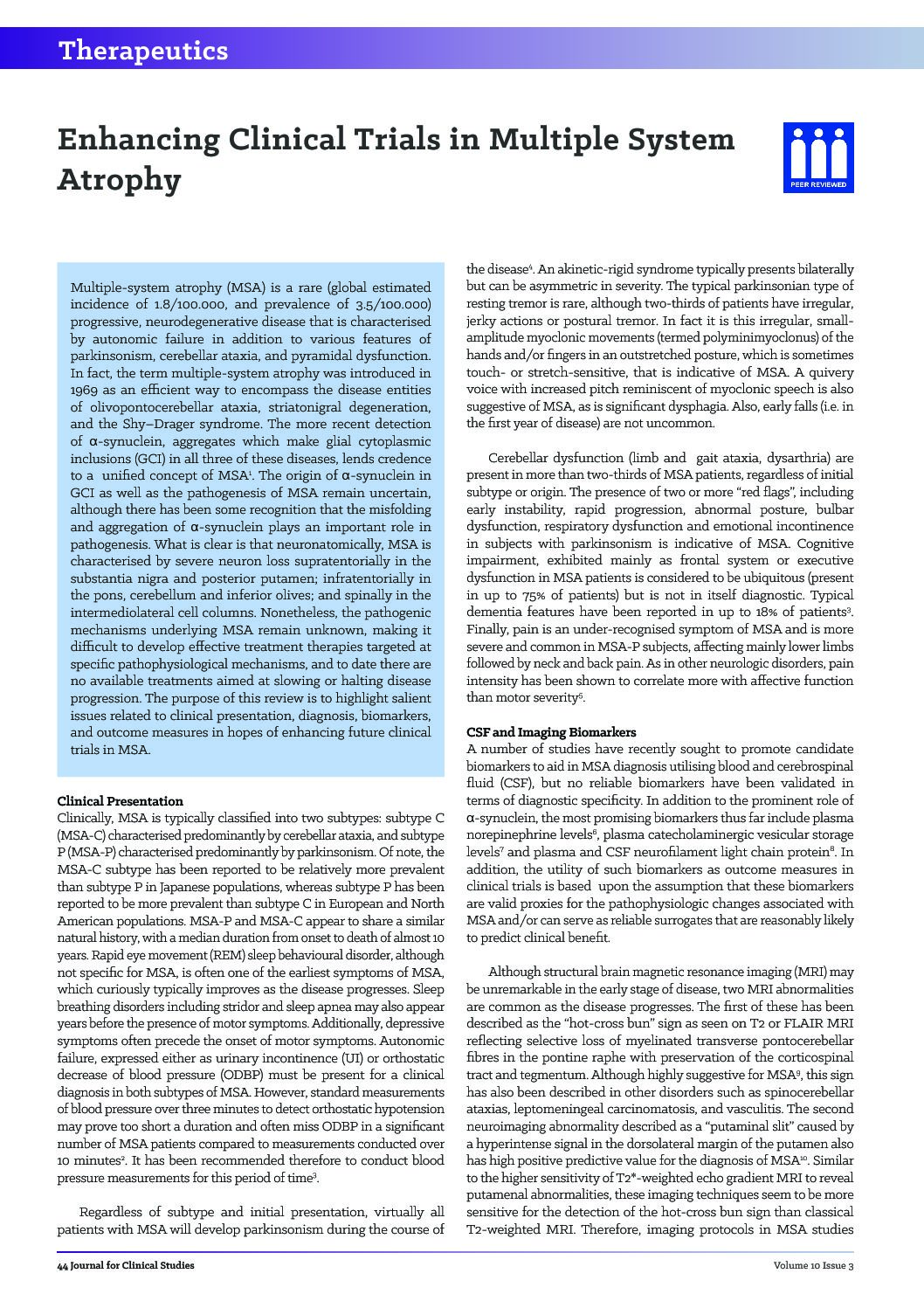 Multiple System Atrophy: Current And Future Approaches To Management ...