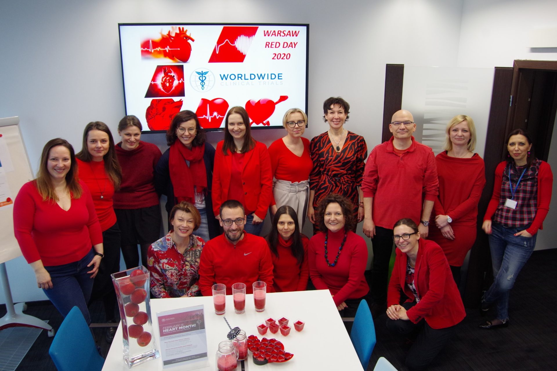 Team wearing red for cardiovascular research